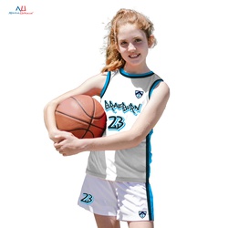 Stripes Round Neck Basketball Jersey