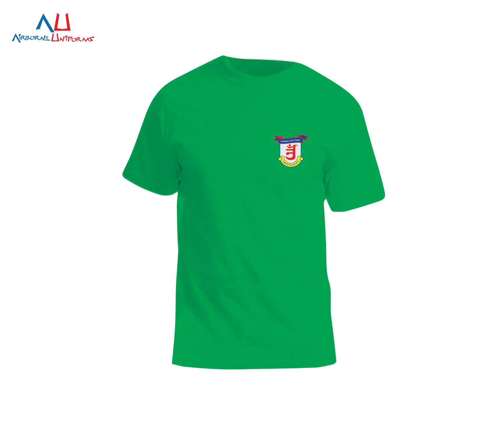 Oshwal Academy Girls Green TShirt Airborne Uniforms