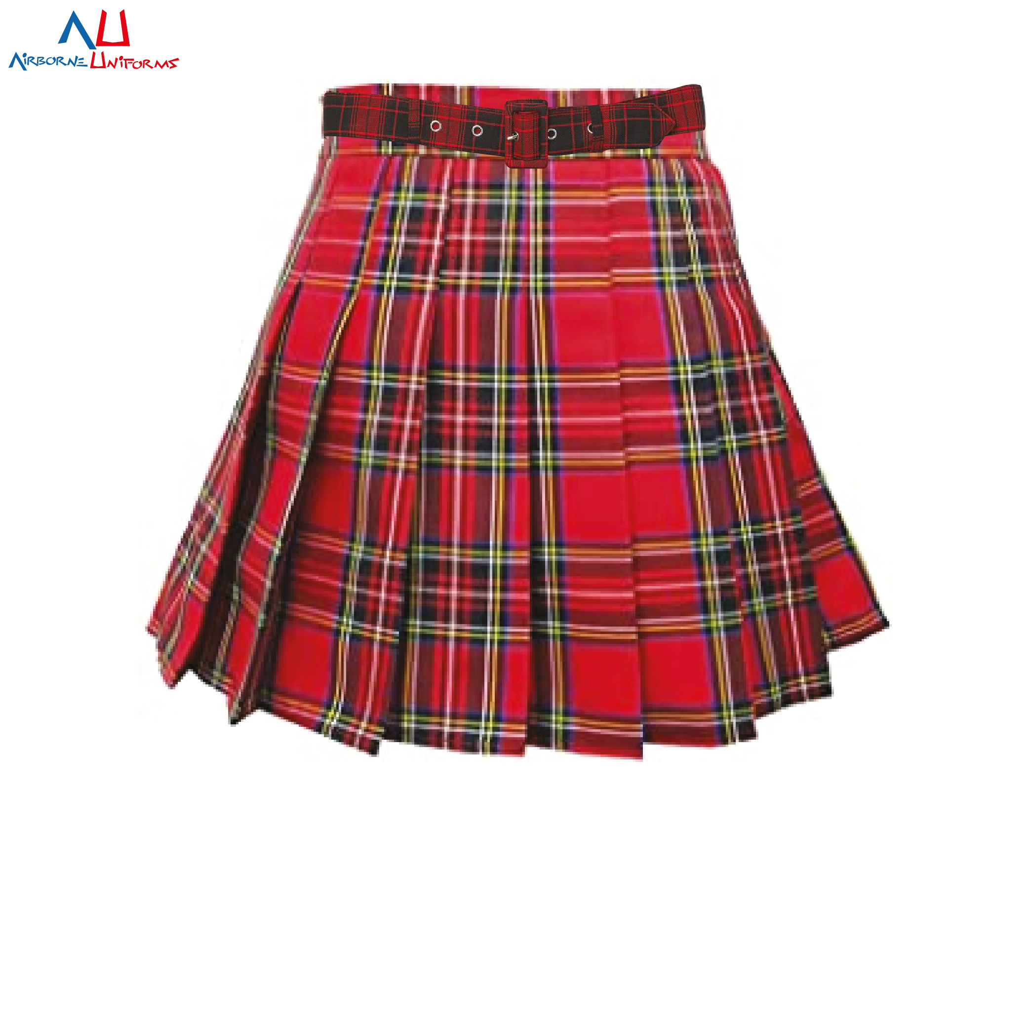 Herald International School Red Plaid Girls Short Skirt | Airborne Uniforms